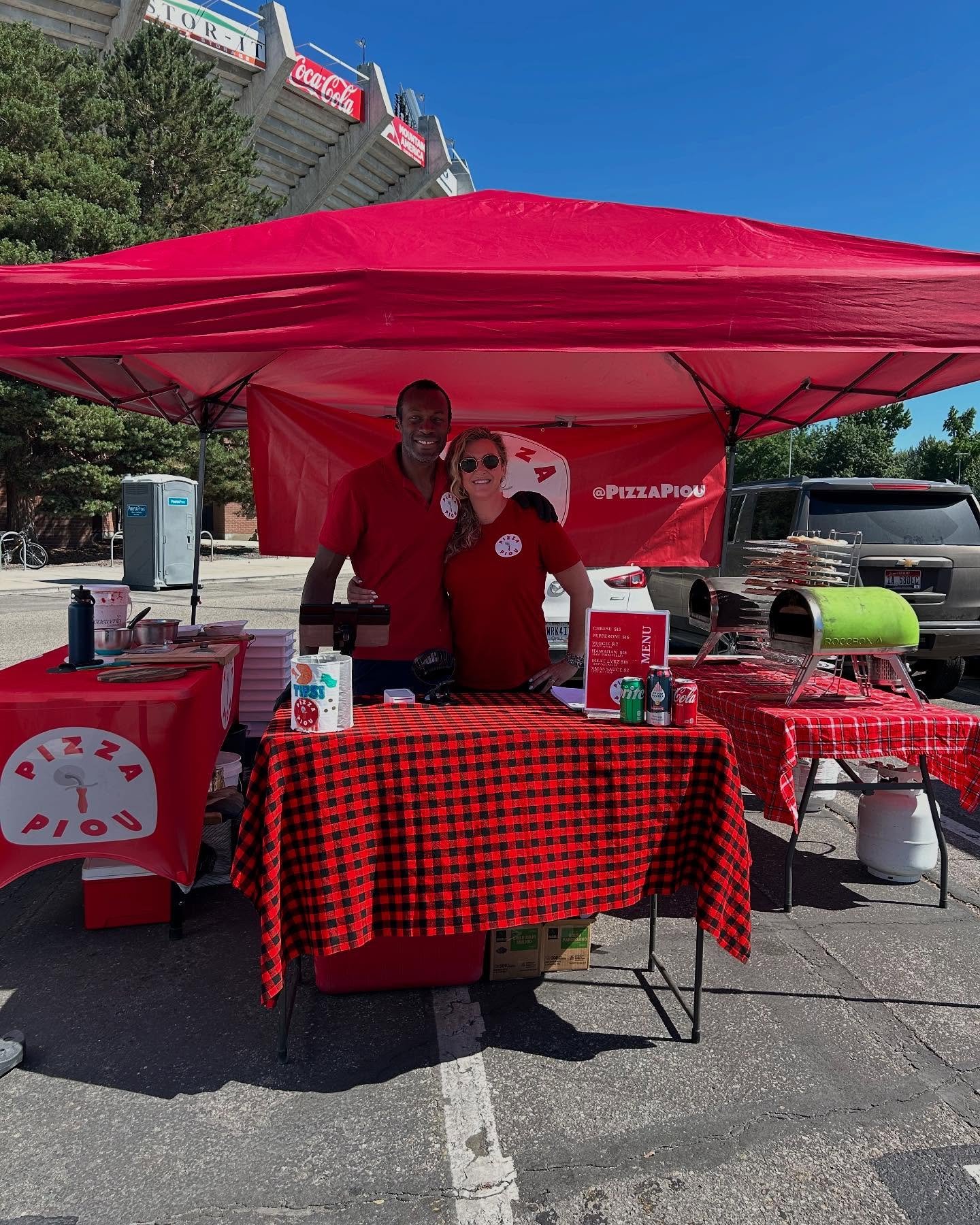 JP and partner at outdoor event